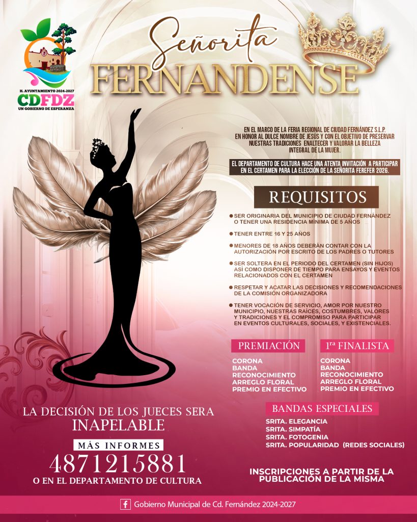 ¡Abre convocatoria para elegir a la Señorita Fernandense 2026!
