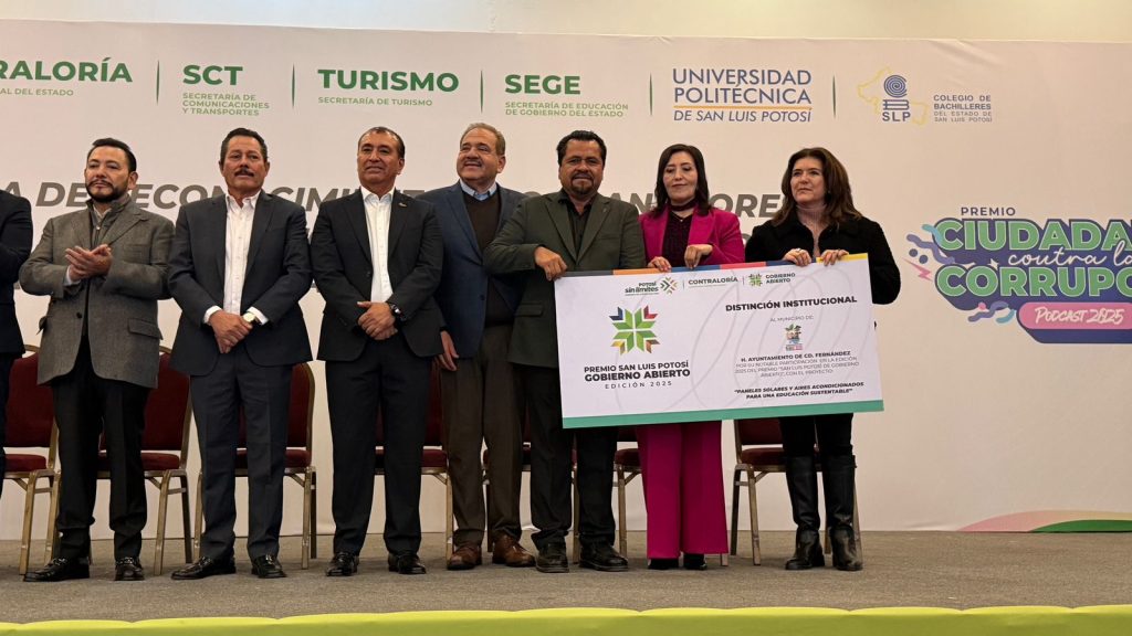 CDFDZ recibe distinción en el Premio San Luis Potosí de Gobierno Abierto 2025