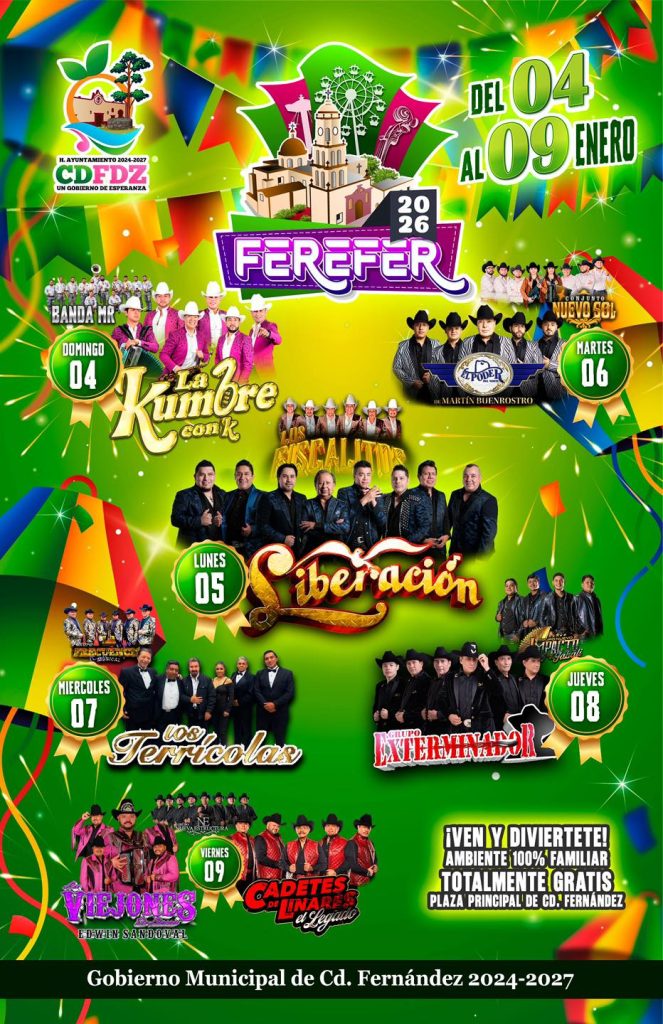 ¡Esta es la cartelera de la FEREFER 2026!